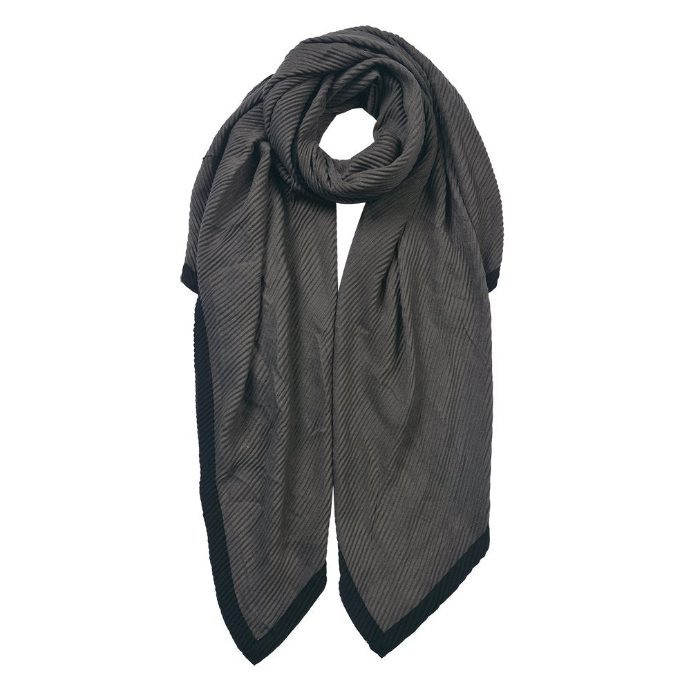 Sjaal Dames Effen 90x180 cm Grijs Synthetisch Shawl Dames