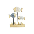 Standaard vissen blauw-wit 17cm