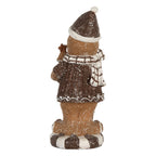 Kerstdecoratie Beeld Gingerbread man 8x8x20 cm Bruin Kunststof