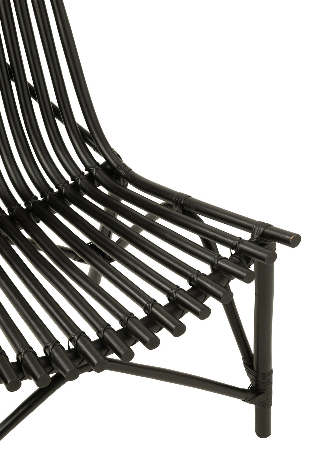 J-Line stoel Rotan - jute - zwart