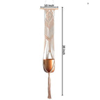 Gebroken witte macramé plantenhanger