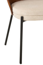 J-Line Stoel Lone Multiplex/Metaal Bruin/Beige