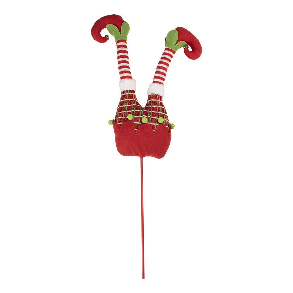 Kerstdecoratie Elfenbenen 20x8x82 cm Rood Hout