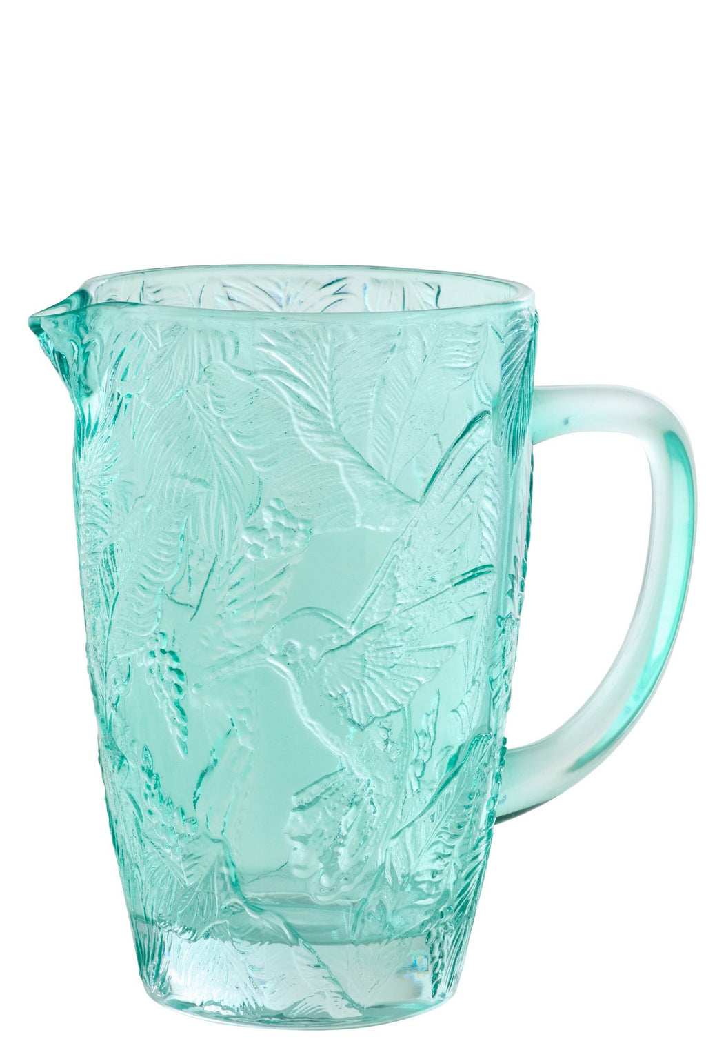 J-Line karaf Vogels - glas - azuurblauw