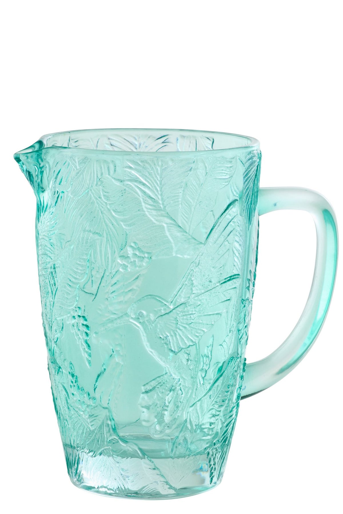 J-Line karaf Vogels - glas - azuurblauw