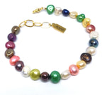 Kleurrijke zoetwaterparel armbanden Galaxy