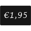 Prijskaart - zwart - € 1.95 - 10 stuks