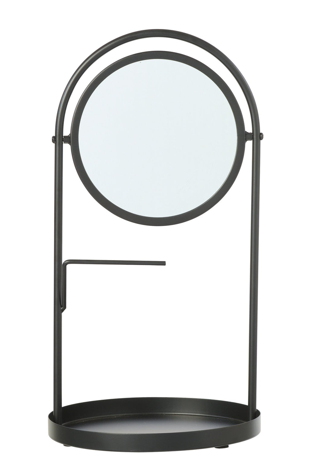 J-Line spiegel + juwelenhouder - ijzer - zwart - L
