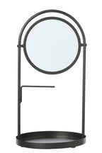 J-Line spiegel + juwelenhouder - ijzer - zwart - L