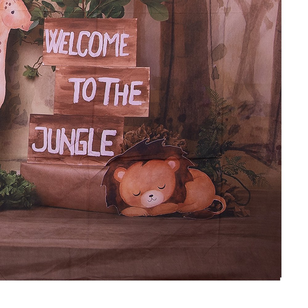 Achtergronddoek 180x210 cm Bruin Textiel Jungle
