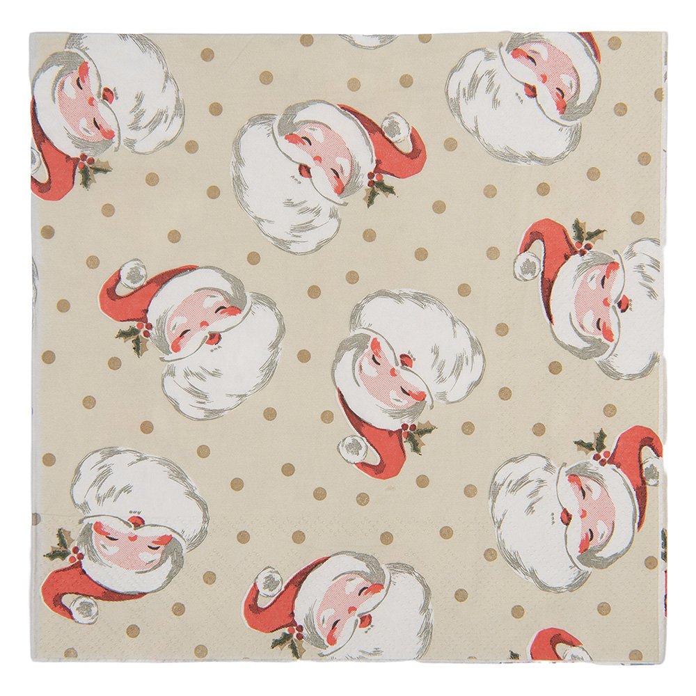 Servetten Papier Set van 20 33x33 cm Beige Papier