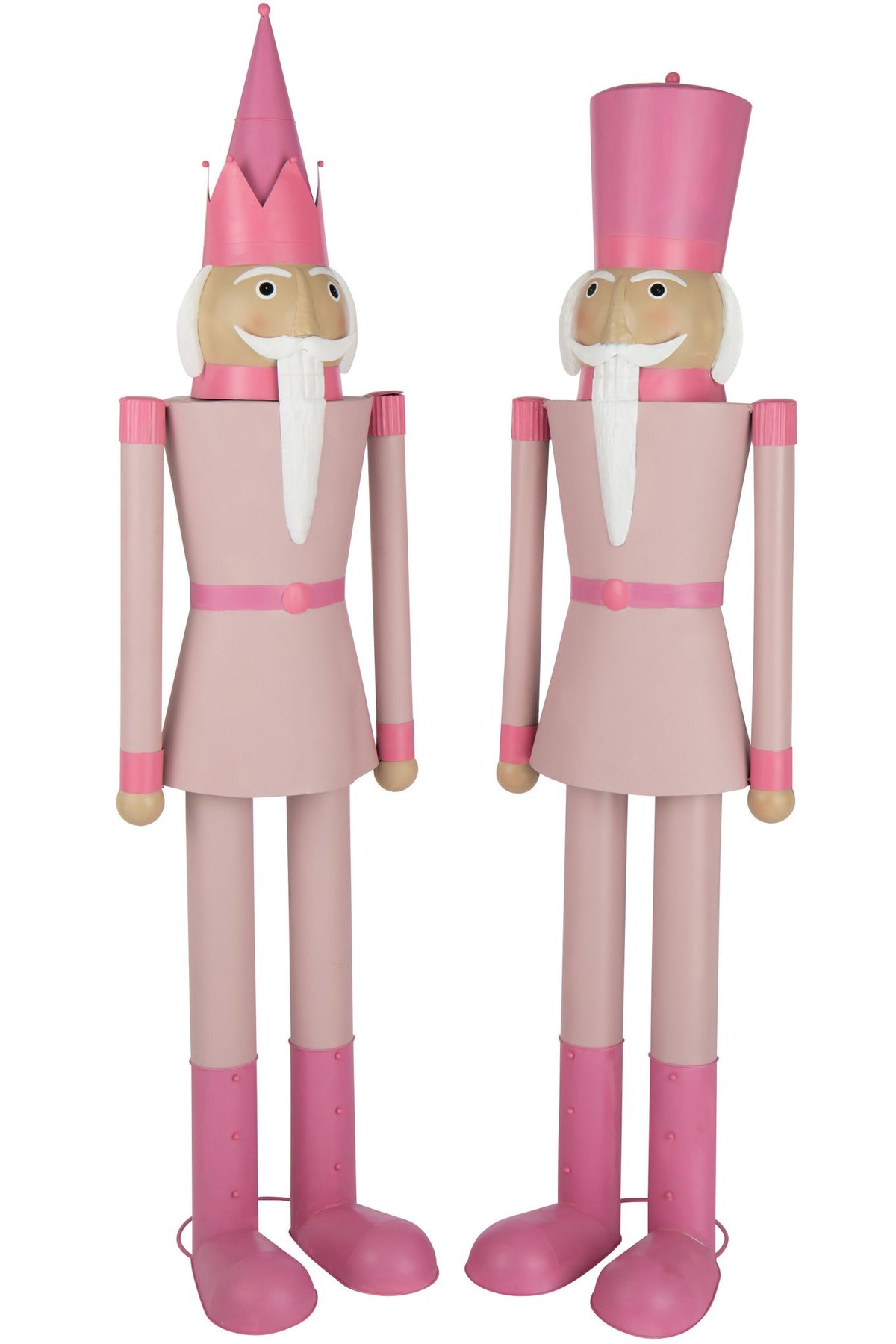 J-Line Notenkraker Snor Metaal Roze Large