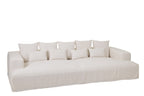 J-Line Hoes Voor Zetel+9 Kussens Diep Monaco Linnen Xxl Marshmallow Wit