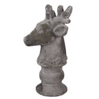 Decoratie Beeld Hert 17x14x26 cm Grijs Steen