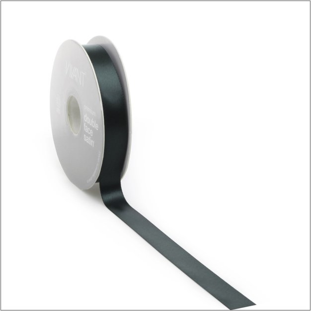 Satijn lint  donker groen - 10 mm x 25 meter