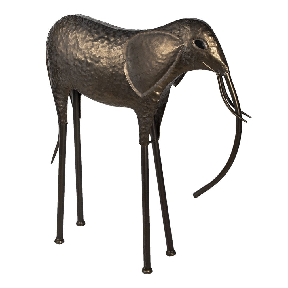 Beeld Olifant 86 cm Koperkleurig Metaal Olifant Decoratie