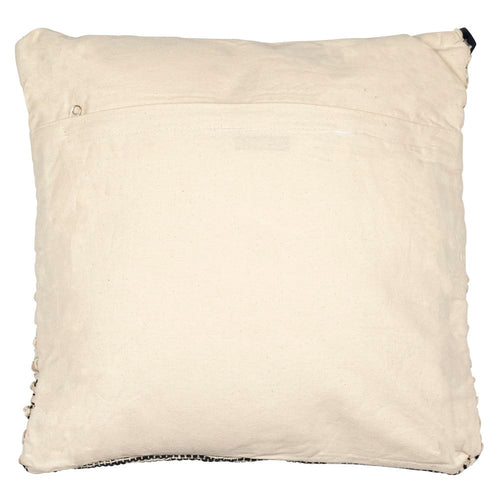 *kussen katoen wol streep grijs/wit 40x40cm*