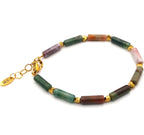 Edelsteen armband Tube met mini hartjes