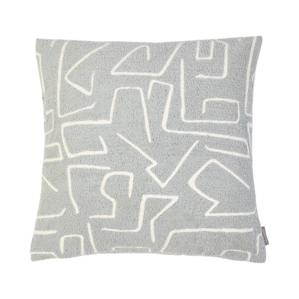 Roy chenille jaquard kussen lichtgrijs 45x45cm