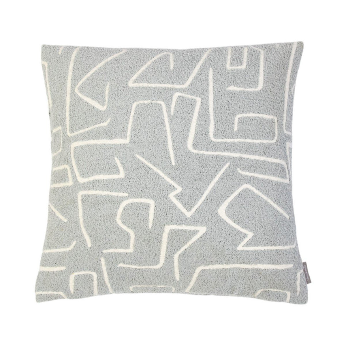 Roy chenille jaquard kussen lichtgrijs 45x45cm