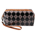 Toilettas Dames 18x8x10 cm Zwart Bruin Polyester Make-Up Tasje