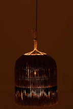 J-Line hanglamp Motief - gras - naturel/zwart