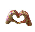 Polyresin Hand Hart Gouden Splash