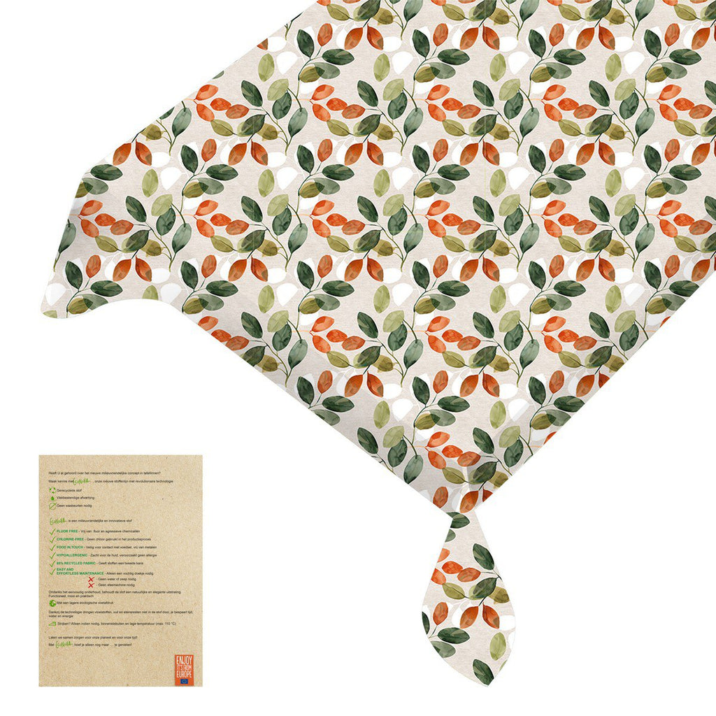 Avani Ecologisch tafelkleed bladeren 140cmx20mtr