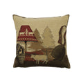 Gobelin kussen winter lamp 33x33cm