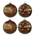 Kerstbal Set van 4 Ø 15x15 cm Goudkleurig Glas Kerstboomversiering