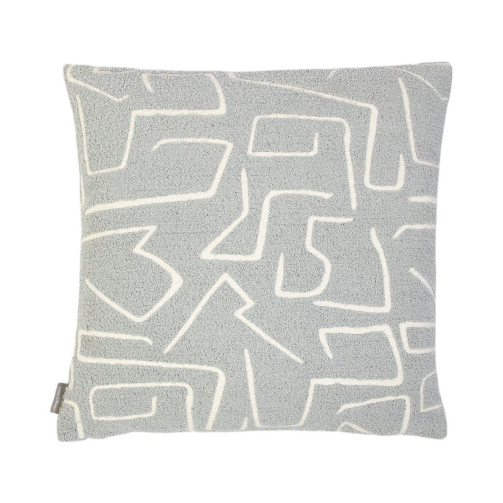 Roy chenille jaquard kussen lichtgrijs 45x45cm