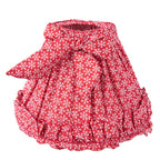 Lampenkap Ø 23x15 cm Rood Wit Katoen Sneeuwvlokken Stoffen Lampenkap