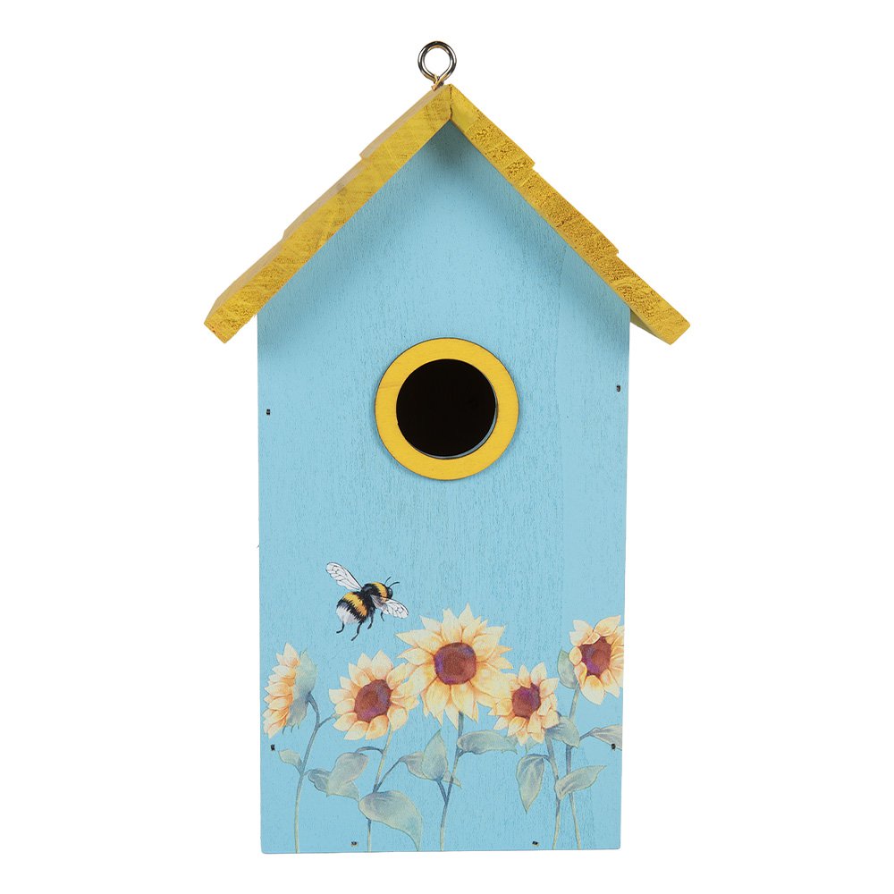 Vogelhuis 15x10x22 cm Blauw Hout