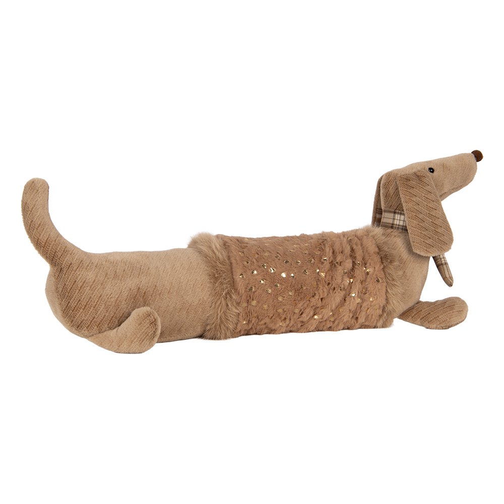 Knuffel Hond Teckel 58x20x21 cm Bruin Synthetisch
