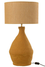 J-Line tafellamp Indus - papier mache - geel