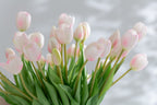 J-Line boeket Tulpen 7stuks - kunststof - lichtroze - small