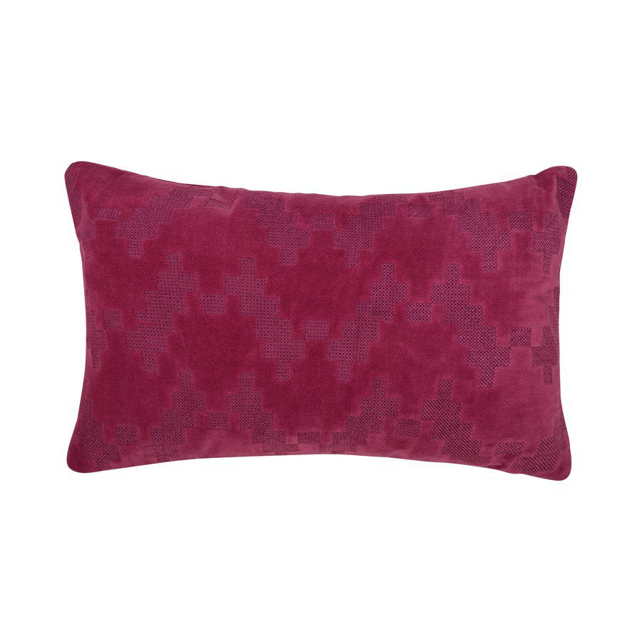Twisted Brooklyn kussen magenta 30x50cm