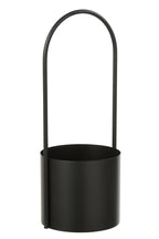 J-Line bloempot - ijzer - zwart - extra L
