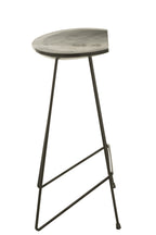 J-Line Barstoel Teak Hout/Ijzer Zwart