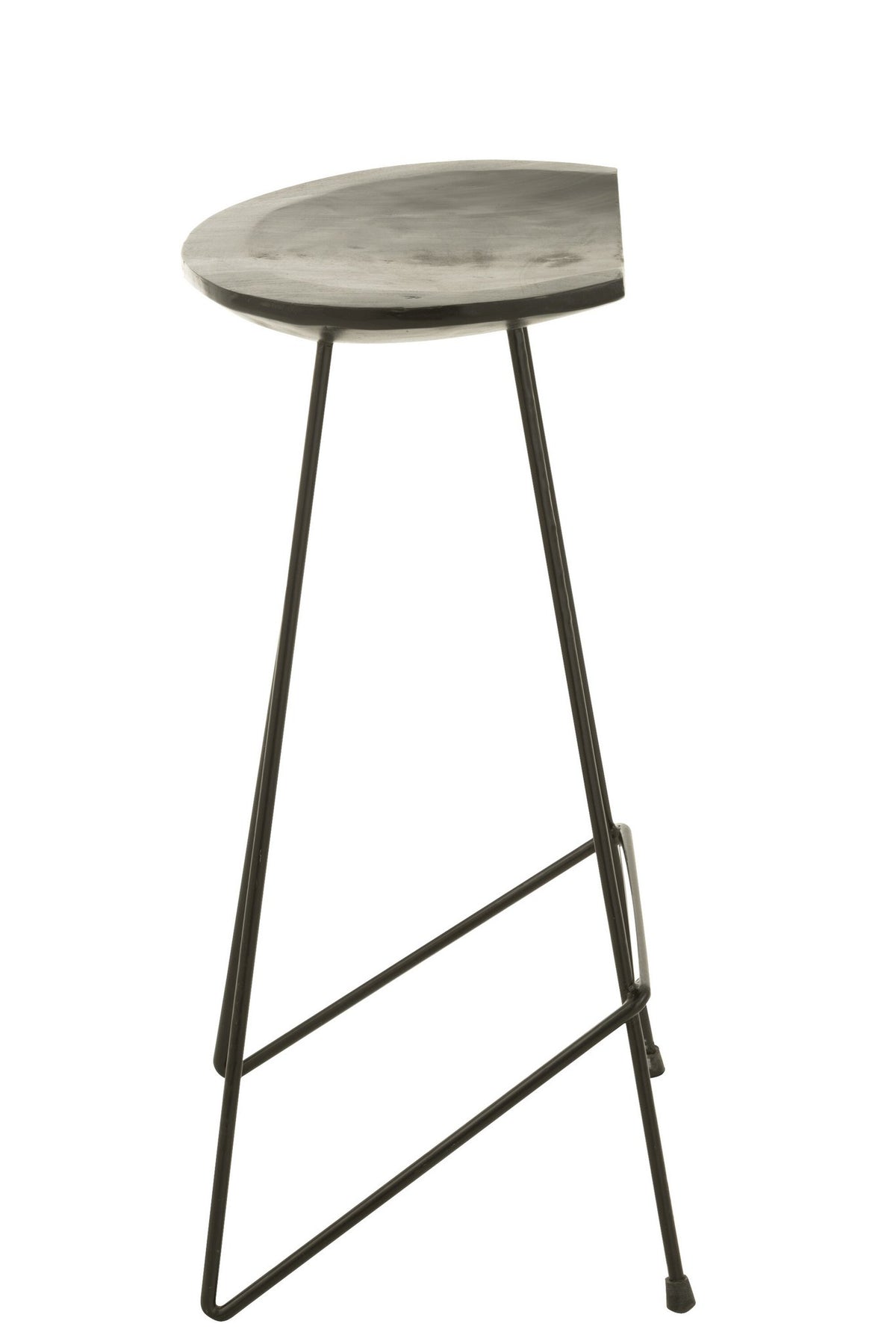 J-Line Barstoel Teak Hout/Ijzer Zwart