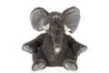 J-Line Olifant Pluche Polyester Grijs Groot