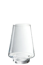 J-Line decoratie Fles Reliëf - glas - transparant - S