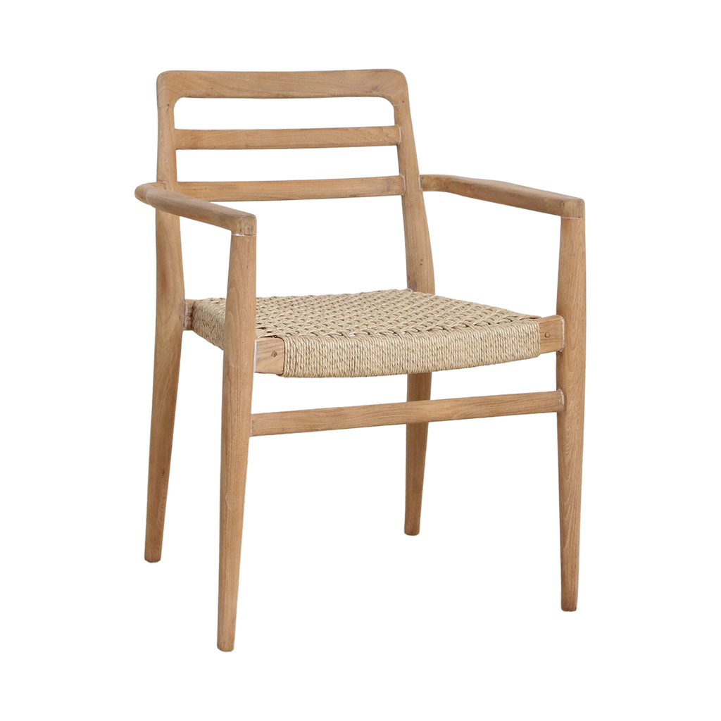 Verano teakhouten tuinstoel met armleuning - FSC-gerecycled hout