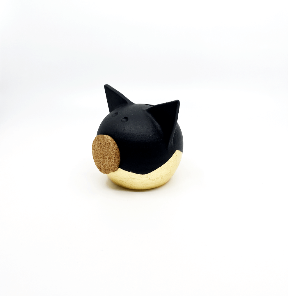 Verdeelde gouden piggy bank