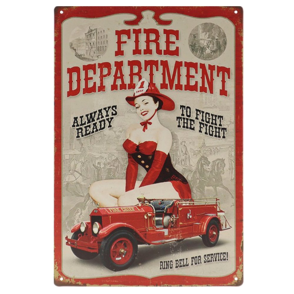 Brandweer Retro Wandbord 30x20