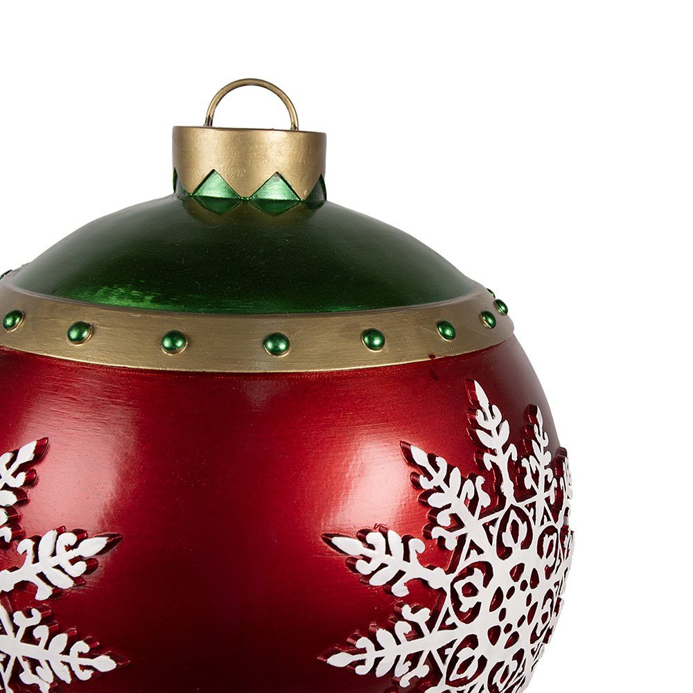 Grote Kerstbal Kerst Decoratie Ø 39x44 cm Rood Kunststof