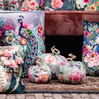 Handgemaakt decoratie fleury pompoen vlinders large