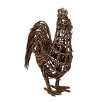 Decoratie Beeld Kip 34x15x39 cm Bruin Rotan