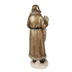 Beeld Kerstman 30 cm Goudkleurig Porselein Kerstfiguren
