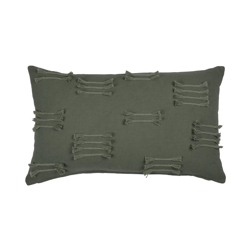 Uneven Ruffle kussen groen 30x50cm